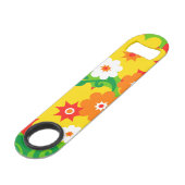 Funny Flower Power Wallpaper Speed Flessenopener (Achterkant Gekanteld)