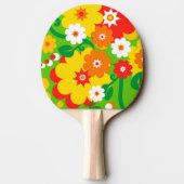 Funny Flower Power Wallpaper Tafeltennisbatje (Achterkant)