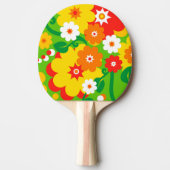 Funny Flower Power Wallpaper Tafeltennisbatje (Voorkant)