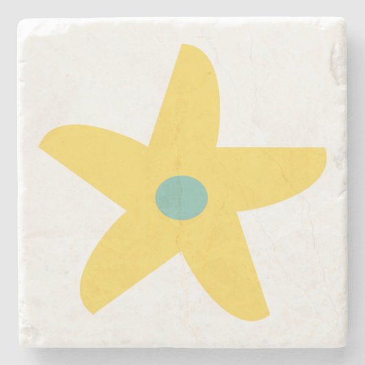 Funny Flower Stenen Onderzetter (Voorkant)