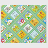 Funny Flowers Cartoons voor Flower Gardeners Cadeaupapier (Vlak)