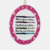 Funny Flute Music-kerstcadeau Keramisch Ornament (Rechts)