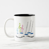 Funny Flute Player Gift Tweekleurige Koffiemok (Links)