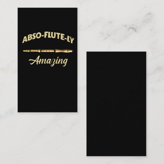 Funny Flute Pun Amazing Musical Wind Instrument Visitekaartje (Voorkant / Achterkant)