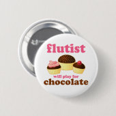 Funny Flute Quote Button (Voorkant /achterkant)