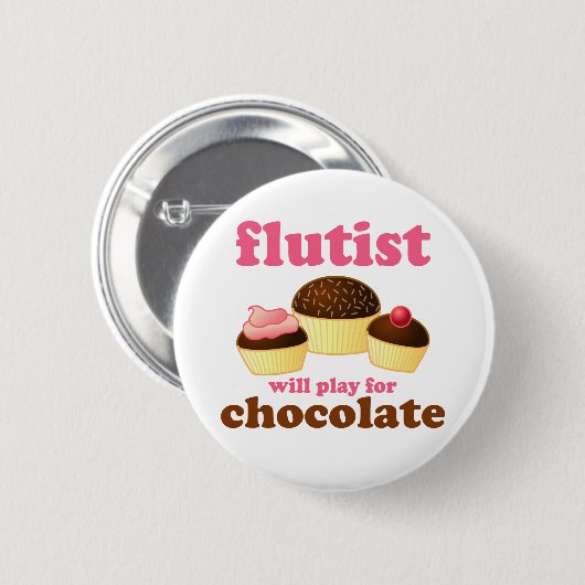 Funny Flute Quote Button (Voorkant /achterkant)