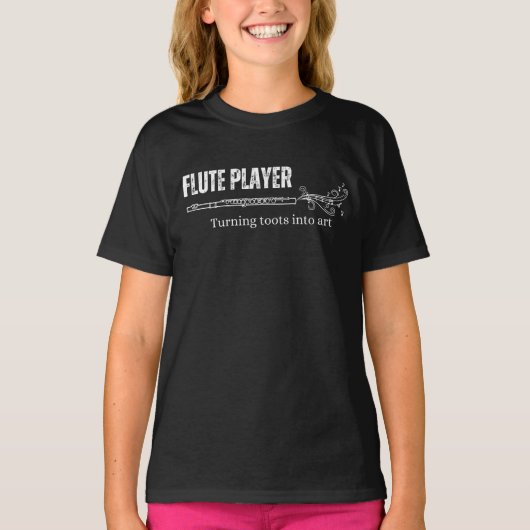 Funny Flute Shirt - fluitspeler shirt (Voorkant)