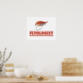 Funny Fly Fishing Poster (Keuken)