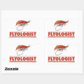 Funny Fly Fishing Rechthoekige Sticker (Vel)