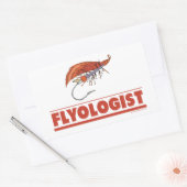 Funny Fly Fishing Rechthoekige Sticker (Envelop)