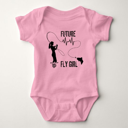 Funny Fly Fishing Romper (Voorkant)