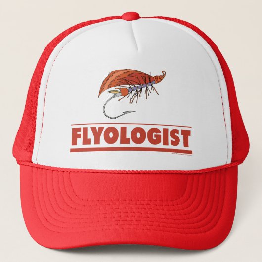 Funny Fly Fishing Trucker Pet (Voorkant)