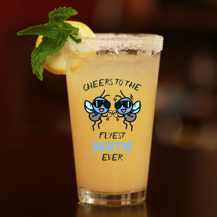Funny Fly Pun Proost Beste Vriend Gelukkige Verjaa Glas