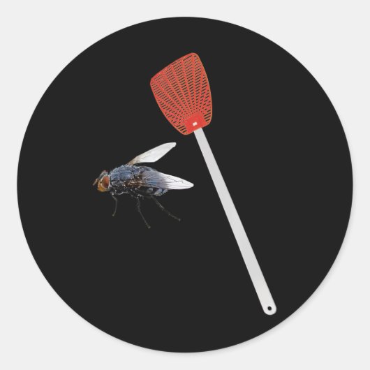 Funny Fly Swatter Pro Biden Harris 2020 Debat SAR Ronde Sticker (Voorkant)