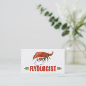 Funny Fly Tying Fly Fishing Fisherman FLYOLOGIST Visitekaartje (Staand voorkant)
