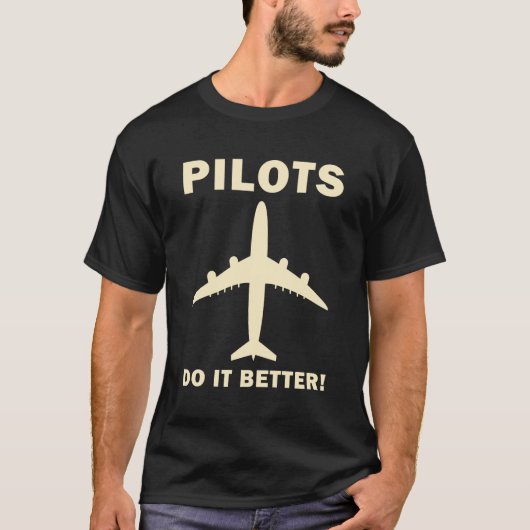 Funny Flying Aviation Airplane, Funny Pilot T-shirt (Voorkant)