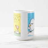 Funny Flying Ducks Cartoon Coffee Mok (Center)