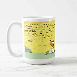 Funny Flying Ducks Cartoon Coffee Mok