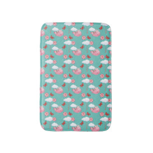 Funny Flying Pig Pattern Badmat