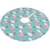 Funny Flying Pig Pattern Kerstboom Rok (Gekanteld)