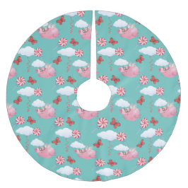 Funny Flying Pig Pattern Kerstboom Rok