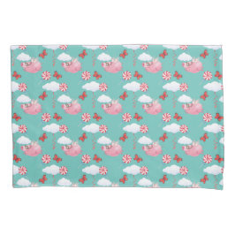 Funny Flying Pig Pattern Kussensloop