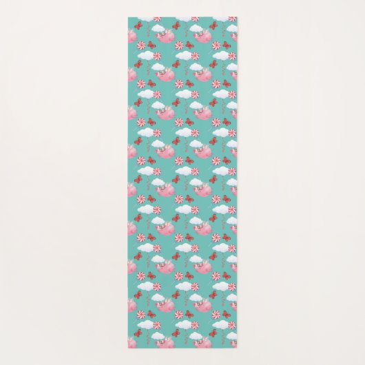 Funny Flying Pig Pattern Yogamat (Achterkant)