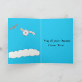 Funny Flying Pigs and Bemused Crow editable Kaart (Binnen)