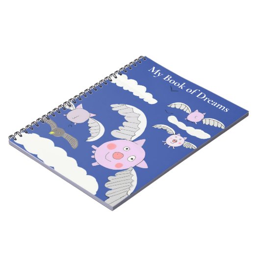 Funny Flying Pigs and Bemused Crow Notitieboek (Linkerzijde)