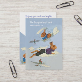 Funny Flying Rabbits Life Coach Visitekaartje