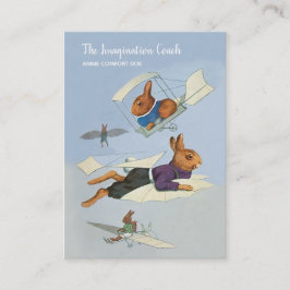 Funny Flying Rabbits Life Coach Visitekaartje