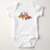 Funny Flying Sloth Witch Baby Bodysuit (Voorkant)