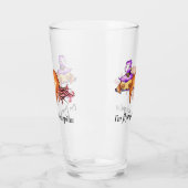 Funny Flying Sloth Witch Glass Glas (Links)