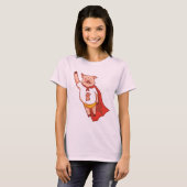 Funny Flying Super Pig T shirt (Voorkant volledig)