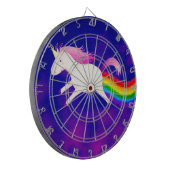 Funny Flying Unicorn Farage a Rainbow Dartbord (Voorkant Links)