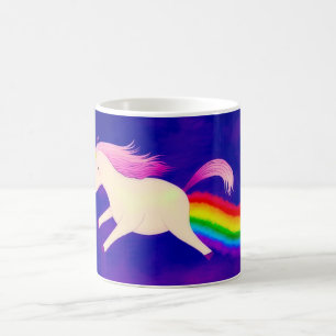 Funny Flying Unicorn Farage a Rainbow Koffiemok