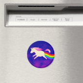 Funny Flying Unicorn Farage a Rainbow Magneet (Insitu (Vaatwasser))