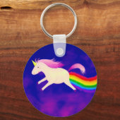 Funny Flying Unicorn Farage a Rainbow Sleutelhanger (Voorkant)
