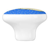 Funny Flying Witch Black Cat Moon Stars Halloween Keramische Knop (Zijkant)