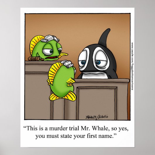 Funny "Foggy Bottom" Cartoon Poster (Voorkant)