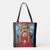 Funny Folk Art Opera Cat Tote Bag (Achterkant)