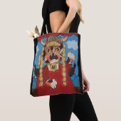 Funny Folk Art Opera Cat Tote Bag (Dichtbij)