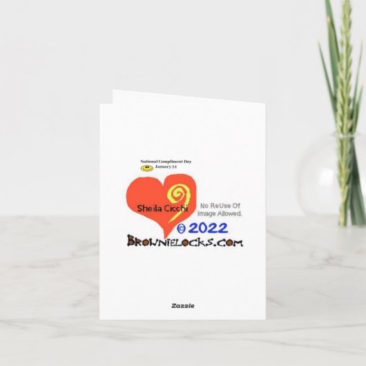 Funny Food and Marriage Compliment Wenskaart Kaart (Achterkant)