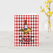 Funny Food and Marriage Compliment Wenskaart Kaart (Gele Bloem)