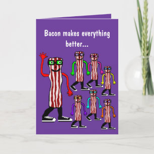 Funny Food Bacon & Egg Verjaardag Kaart Gift