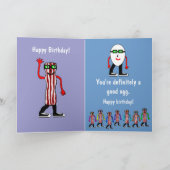 Funny Food Bacon & Eggs Verjaardag Kaart Gift (Binnen)
