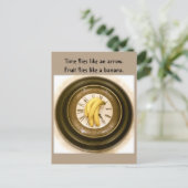 Funny food briefkaart, postkruising, Time klok Briefkaart (Staand voorkant)