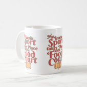 Funny Food Court Sport Eating Slogan Koffiemok (Voorkant links)
