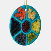 Funny Food Kerstversient, Fruit Bord Keramisch Ornament (Rechts)