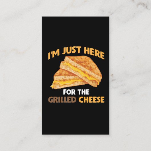 Funny Food Lover Foodie Grilled Cheese Sandwich Visitekaartje (Voorkant)